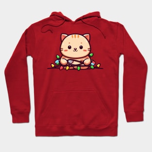 Cat Christmas Lights Hoodie